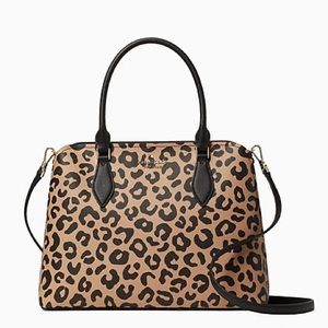 Kate Spade Darcy Leopard Printed Large Satchel